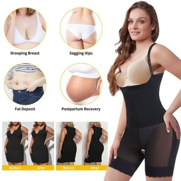 WOMEN'S Waist Trainer Bodysuit, Butt Lifter Panty - Picture 5 of 7